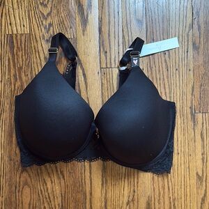Plunge front closure Black Bra